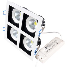 Horoz 4x8 Watt Kare Cob LED Spot, 32 Watt Hareketli Spot Güçlü Parlak Işık