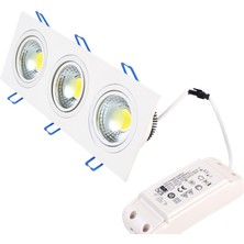 Horoz 3x5 Watt Cob LED Spot, Hareketli Beyaz Işık