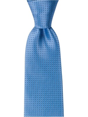 1001 Kravat Mavi Desenli 8 cm Genişliğinde Kravat
