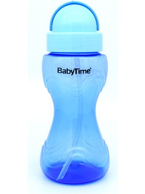 BabyTime Pipetli Bebek Suluk 1 Adet Mavi Renkli Plastik Malzeme ile Eğlenceli İçme Deneyimi