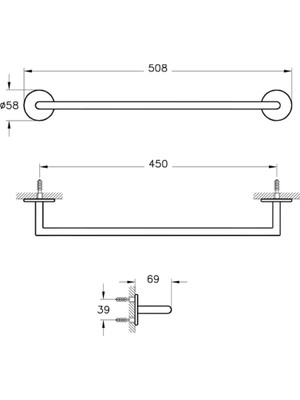 Artema A4488626 Havluluk 45 cm Bakır