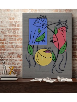 Bk Gift Woman Line Tasarımlı Kanvas Tablo 70X100CM-5