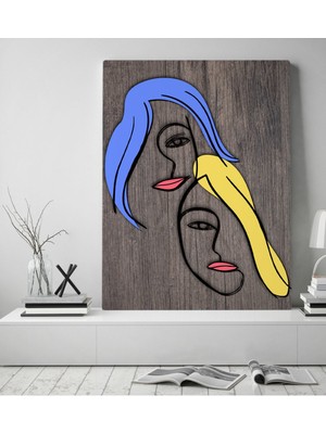 Bk Gift Woman Line Tasarımlı Kanvas Tablo 50X70CM-1