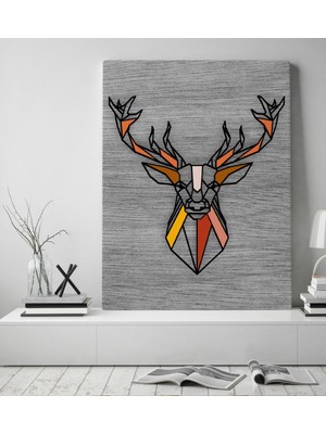 Bk Gift Geyik Tasarımlı Kanvas Tablo 50X70CM-2