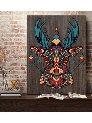 Bk Gift Geyik Tasarımlı Kanvas Tablo 70X100CM-1