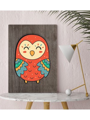 Bk Gift Baykuş Tasarımlı Kanvas Tablo 30X50CM-2