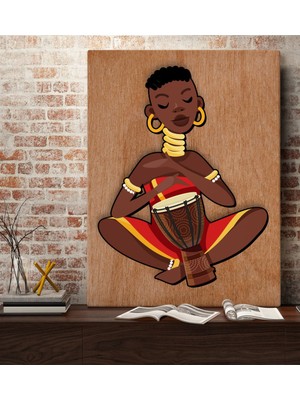 Bk Gift African Woman Tasarımlı Kanvas Tablo 70X100CM-4