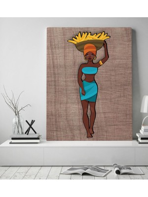 Bk Gift African Woman Tasarımlı Kanvas Tablo 50X70CM-3