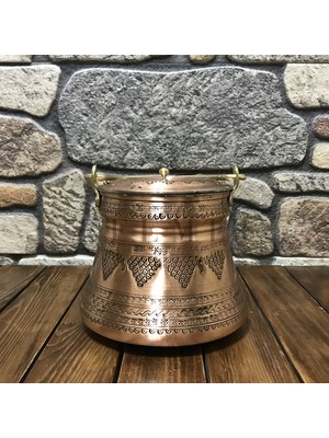 Efemir Üzüm Desenli Bakır Bakraç 2 kg