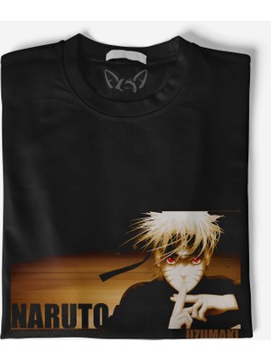 Alfa Tshirt Naruto Resim Baskılı Çocuk Siyah Tshirt