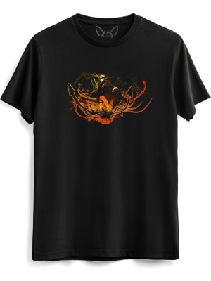 Alfa Tshirt Naruto Resimli Baskılı Çocuk Siyah Tshirt
