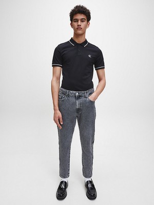 Calvin Klein Erkek Siyah Kısa Kollu Polo Tshirt