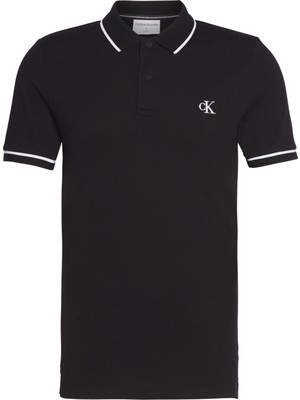 Calvin Klein Erkek Siyah Kısa Kollu Polo Tshirt