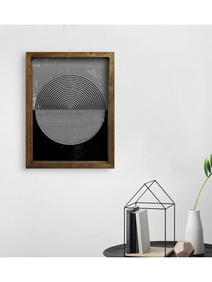 Bk Gift Modern Art Tasarımlı Doğal Masif Ahşap Çerçeveli Tablo 45X65CM-4