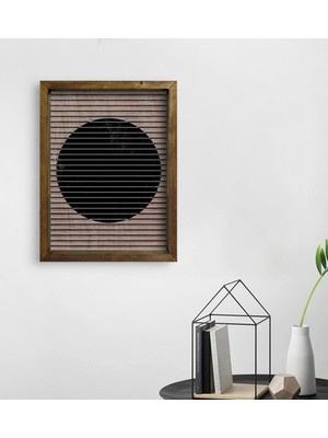 Bk Gift Modern Art Tasarımlı Doğal Masif Ahşap Çerçeveli Tablo 45X65CM-3