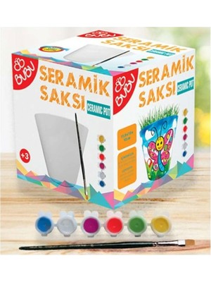 Bubu Seramik Saksı Boyama SB0007