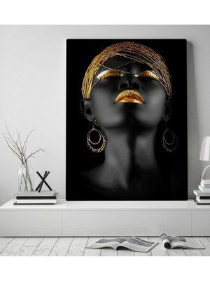 Bk Gift Afrikalı Kadın Tasarımlı Kanvas Tablo 50X70CM-1