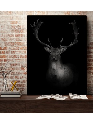 Bk Gift Geyik Tasarımlı Kanvas Tablo 70X100CM-1