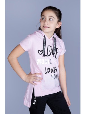 Toontoy Kids Sweater Lacivert Fresh Lemon Taşlı Kadın T-Shirt