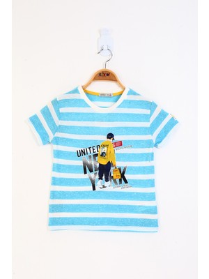 Toontoy Kids Sweater Siyah Yıldız Desenli Taşlı Kadın T-Shirt