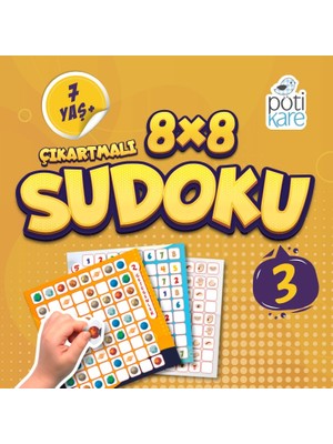 Pöti Kare 8x8 Çıkartmalı Sudoku - 3