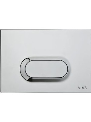 Vitra Loop O 740-1086 Tek Basmalı Kumanda Paneli, Iz Bırakmaz, Mat Krom