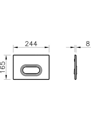 Vitra Loop O 740-1086 Tek Basmalı Kumanda Paneli, Iz Bırakmaz, Mat Krom