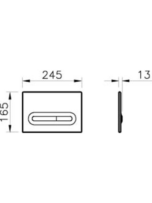 Vitra Loop T 740-0786 Mat Krom Kumanda Paneli,parmak Izi Bırakmayan Ekstra Hijyenik Kaplama