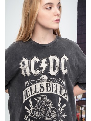 Trendiz Unisex Ac/dc Tshirt Antrasit