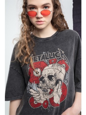 Trendiz Metallica Tshirt Antrasit