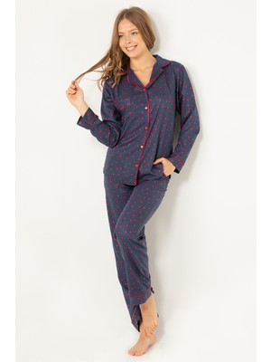 Doremi Doğal Viskon Soft Yumuşak Düğmeli Pijama Takımı