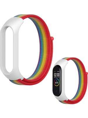 Furenfa Xiaomi Mi Band 5/6 Uyumlu Spor Dokuma Akıllı Bileklik Kordon Kayış