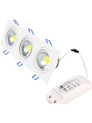 Horoz 3x5 Watt Cob LED Spot, Hareketli Beyaz Işık