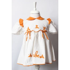 Askr Kız Çocuk Bebe Yaka Elbise 1007