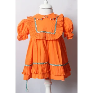 Askr Kız Çocuk Bebe Yaka Elbise 1023
