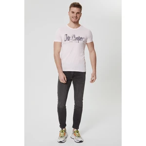 Lee Cooper Erkek Pembe Bisiklet Yaka T-Shirt