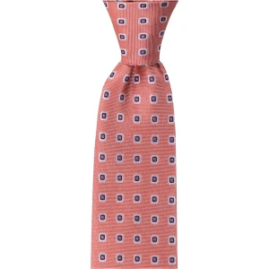 1001 Kravat Somon Rengi Desenli 8 cm Genişliğinde Kravat