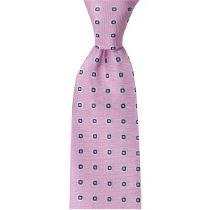 1001 Kravat Pembe Desenli 8 cm Genişliğinde Kravat