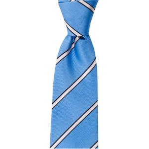 1001 Kravat Mavi Çizgili 8 cm Genişliğinde Kravat