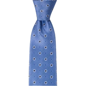1001 Kravat Mavi Desenli 8 cm Genişliğinde Kravat