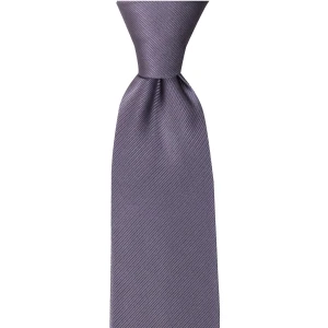 1001 Kravat Gri Çizgili 8 cm Genişliğinde Kravat