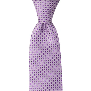 1001 Kravat Lila Desenli 8 cm Genişliğinde Kravat