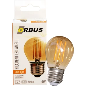 Dekoratif Ampul GA45 Amber 4W 10 Adet