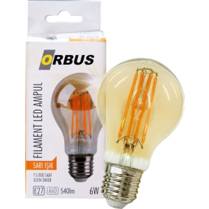 Dekoratif Ampul A60 Amber 6W