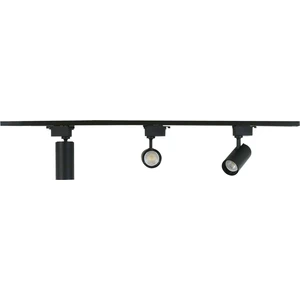 Ucuz Geldi Mini Ray Spot Set Siyah Kasa Sarı Işık Gu10 Duylu 3 Spot Lamba + 1 Mt Ray + 3 Gu10 Led Ampul