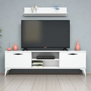 Mobilya 160 cm Tv Ünitesi ( Raflı) Full Beyaz