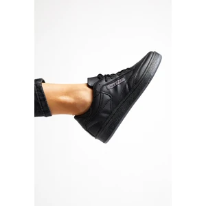Tonnyblack Unisex Spor Ayakkabı Siyah Cilt Tb107