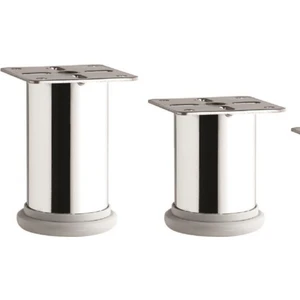 Aron Hırdavat 4 Adet Ayarlanabilir Gri Pingolu Krom Mobilya Dolap Ayağı Metal (4 Adet) 8cm