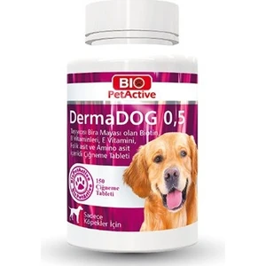 Bio Pet Active Pet Active Dermadog Küçük Irk Köpekler Için Sarımsaklı Maya Tableti 150 Adet 75 gr