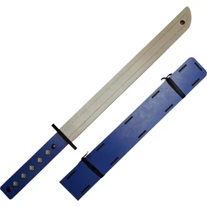 Ahşap Japon Samuray-Ninja Katana Kılıcı, Mavi Oyuncak